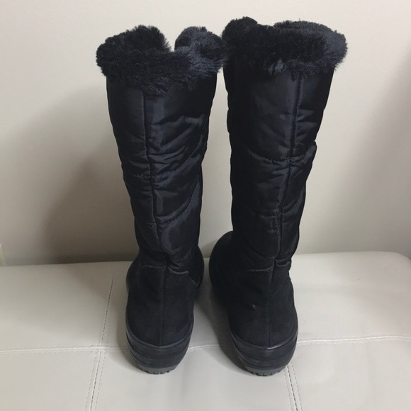 PAJAR Talia Black Boot Front Zip Faux Fur Size 39 - Picture 5 of 13